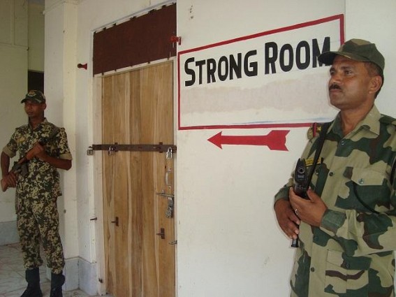 TTAADC polls: Three-tier security at EVM strong rooms at Khowai TTAADC polls: Three-tier security at EVM strong rooms at Khowai